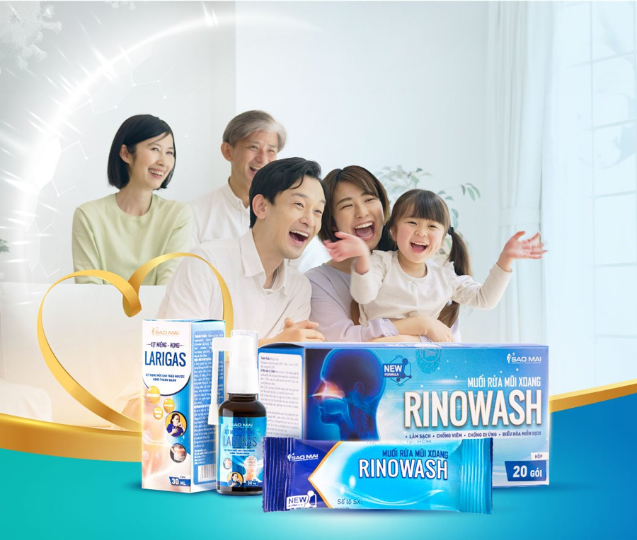Muối rửa mũi Rinowash với thành phần an toàn, giúp phòng và chữa viêm mũi dị ứng hiệu quả.